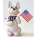 German Shepherd Dog (White) Patriotic Pup Figurine