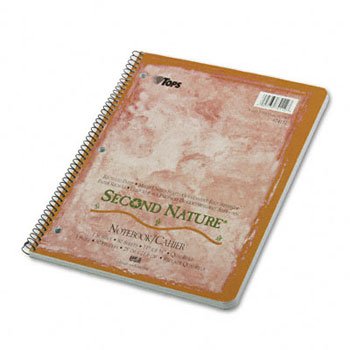 Second Nature Subject Wirebound Notebook, Quadrille Rule, Ltr, WE, 80-Sheet