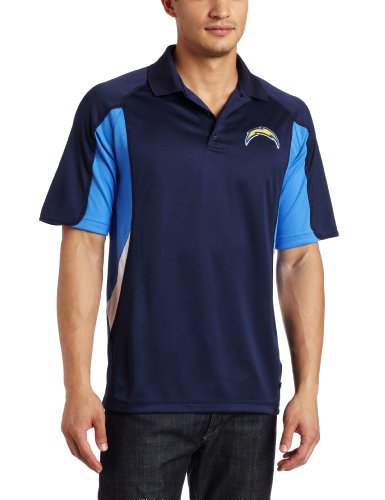 NFL Men's San Diego Chargers Field Classic IV Short Sleeve Synthetic Polo (Athletic Navy, Large)