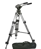 ePhoto Professional Heavy Duty 75mm Video Camera Tripod with Fluid Drag Pan Head FT9901SLV