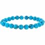 Reconstituted Blue Turquoise Stone 8mm Bead Beaded Stretch Bracelet