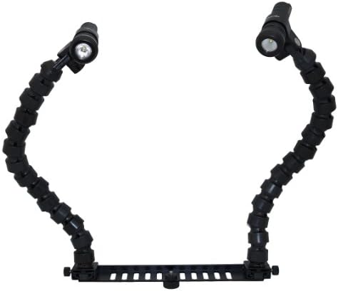 Nocturnal Lights Dual M700i 1400 Lumen Large Universal Underwater Camera Tray Setup with 12" Tray + two 18" YS Flex Arms