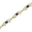 14K Yellow/White Gold 1/2 ct. Diamond and 6 ct. Sapphire Bracelet