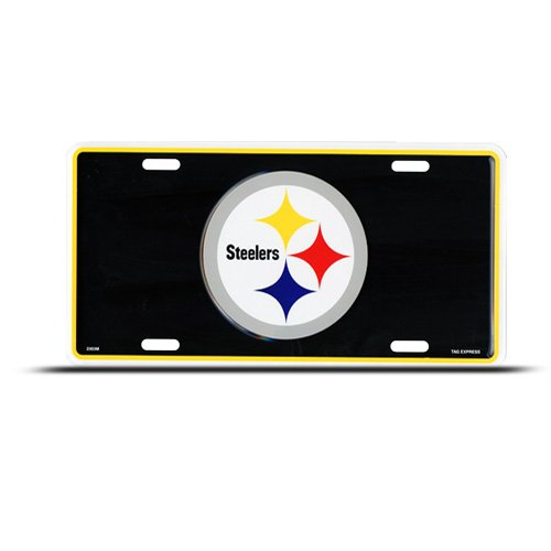 Steelers Pittsburgh Metal Nfl Sport License Plate Wall Sign Tag