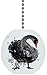 Black Swan Watercolor Solid Ceramic Fan Pull