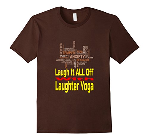 Men’s Laugh T Shirts Laughter Yoga Laugh It Off Shirts 2XL Brown