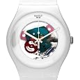 Swatch Women's Originals SUOW100 White Plastic Quartz Watch with White Dial