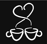 Coffee Heart Love Espresso Latte Vinyl Decal Sticker CUSTOM