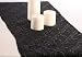 Satin Royal Black Crepe Table Runner for Home Decor, Halloween Tables & Wedding Tables - 72 Long X 15 Wide