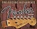 Fine Electric Instruments Fender Guitar Distressed Retro Vintage Tin Sign