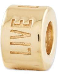 Reflection Beads Silver Gold Plated Live Laugh Love Trilogy Bead