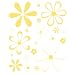 Instant Murals 20 Daisy Flowers Wall Transfer Stickers - Yellow