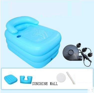 Folding bathtub, Portable bathtub, Plastic bathtub ,Spa bathtub, Massage bathtub.Inflatable tub488 (Blue)
