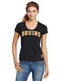NHL Women's Boston Bruins Scoop Neck Fieldhouse T-Shirt (Black, Medium)