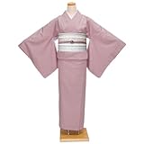 お仕立て上がり プレタ 東レ シルック 江戸小紋 洗える着物 東レ シルック 小紋 袷 着物 梅鼠色 江戸小紋 毛万筋 袷仕立て Lサイズ 東レ ポリエステル 洗える着物