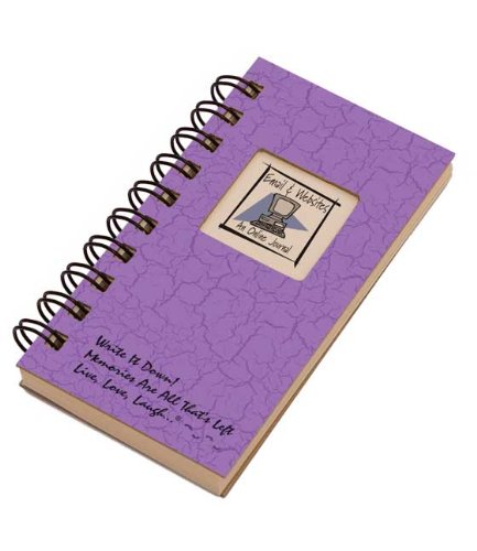 Email & Websites, An Online Journal - MINI Purple Hard Cover (prompts on every page, recycled paper, read more...)