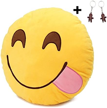 New Product Oi Emoji Smiley Emoticon Cushion Pillow Stuffed Plush Toy Doll (Long tongue)