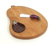 Out of the Woods of Oregon Eggplant Shaped Board with Dipping Bowl and Spreader