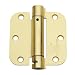 Global CPS3535-US4-M Commercial Grade, Full Mortise Spring Hinge, Radius Shape 2-Pack, Satin Brass