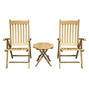 3 pcs Outdoor Patio End Table and 2 Chairs Set by ORE