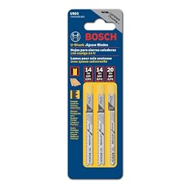 BOSCH U503 3 Piece Bi-Matal U-Shank Laminate Flooring Jig Saw Blade Set by Bosch