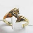 14K Yellow Gold Natural Champagne Diamond Ring