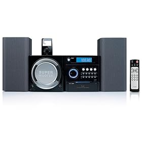 iLuv I7500-BLK Mini MP3 Stereo System with iPod Docking Station by iLuv