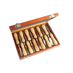 Faithfull WCSET12 12-Piece Woodcarving Set in Case