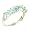 Unusual Solid Sterling Silver Natural Fiery Opal & Aquamarine Eternity Ring - Size 5 - Finger Sizes 5 to 12 Available