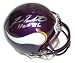 Fran Tarkenton Autographed/Hand Signed Minnesota Vikings Mini Helmet with HOF 86 Inscription