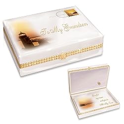 Dear Grandson Gift Porcelain Music Box by Ardleigh Elliott