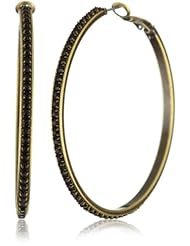 Liz Palacios "Arco Iris" Swarovski Elements Large Crystal Hoop Earrings