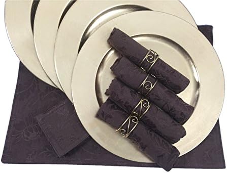 Victoria Classics Bounty 20 Pc Charger Table Set in Brown &amp; Gold