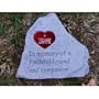 Pet Memorial Stone with Engraved Heart Tag-Deluxe