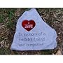 Pet Memorial Stone with Engraved Heart Tag-Deluxe