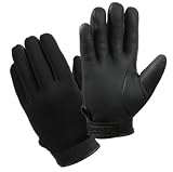 Black Cold Weather Stretch Fabric Thermoblock Insulated Duty Gloves, Size Medium