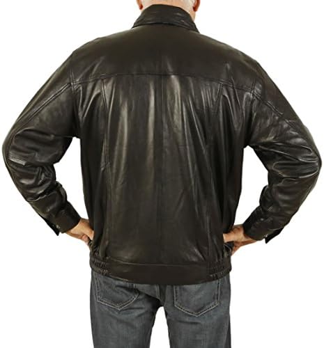 Size 2XL Mens Black Leather Blouson