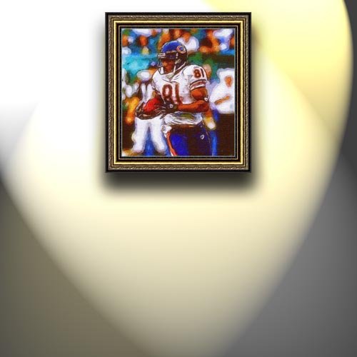 Completely Handpainted American Football Sport Painting, Custom Order FL3927, Oil on Canvas, with Option to Paint Jerry, Brett & Co. from Any Other Favorite Photograph or Picture, Unframed, Size 22'' x 27