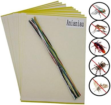 Anianiau high efficiency yellow dual sticky trap great for all flies, aphids and mealybugs, fungus gnats, garden pest - 13 pcs