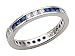 1.40 cttw Genuine Sapphire Eternity Band by Karina B(tm) - Platinum, 18kt White or Yellow Gold