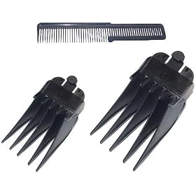 Wahl Clipper Attachments #12 And #10 Guide Combs With Flat Top Comb