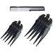 Wahl Clipper Attachments #12 And #10 Guide Combs With Flat Top Comb
