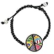 Silver Plated Multi Colored Peace Friendship Bracelet Fashion Jewelry