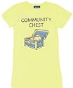 Junk Food Monopoly Community Chest Yellow Juniors T-shirt Tee