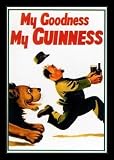 Guinness (My Goodness, My Guinness, Lion) Black Wood-Mounted Art Poster Print - 24 X 36