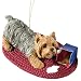 TDISC Yorkshire Terrier Sandicast Holiday Ornament