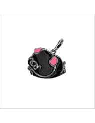 14k White Gold, Lucky Piggy Pendant Charm 18mm Wide