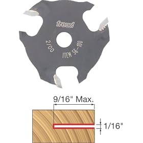 Freud 56-100 1 16-Inch 3-Wing Slot Cutter for 5 16 Router Arbor by Freud