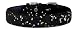 14 Black Bling Bling Glitter leather dog collar