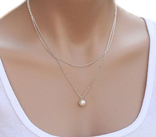 Women's New Simple Alloy Short Fine Handmade Beaded Necklace Gift (2)
